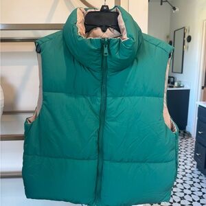 Love Tree Green Puffer Vest